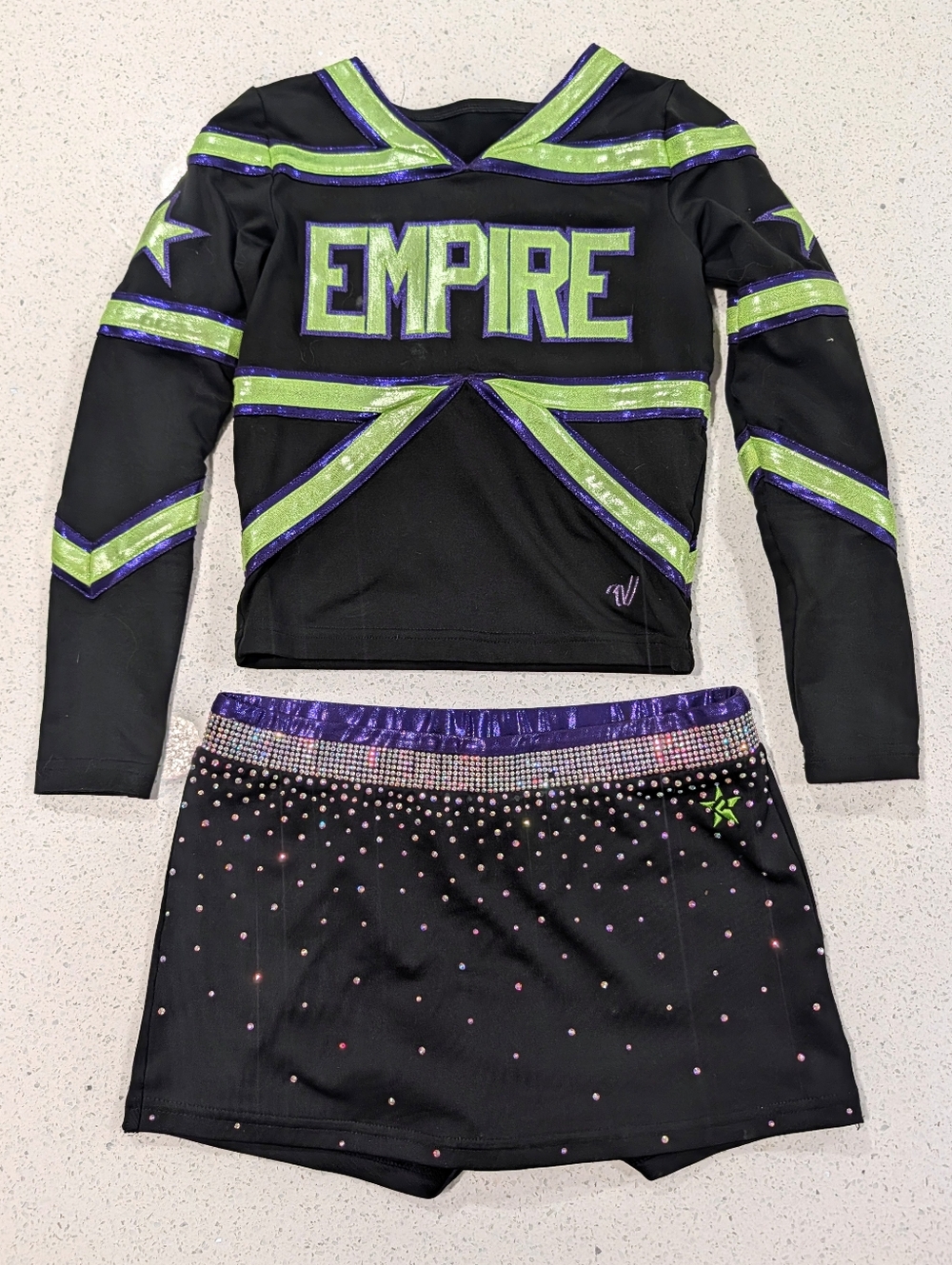 Rebel Athletics & Varsity Top ALLSTAR Cheer Uniform Cheerleading ELITE All Star
